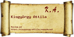 Kisgyörgy Attila névjegykártya
